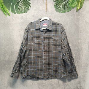 WRANGLER Men Thick Flannel Shirt Winter Button-Up Pocket Casual Plaid XL